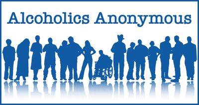 Alcoholics Anonymous group standing together
