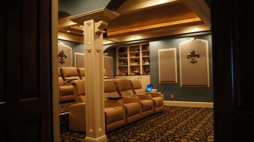 Home Theater, custom design, acoustic panels, theater charis, 