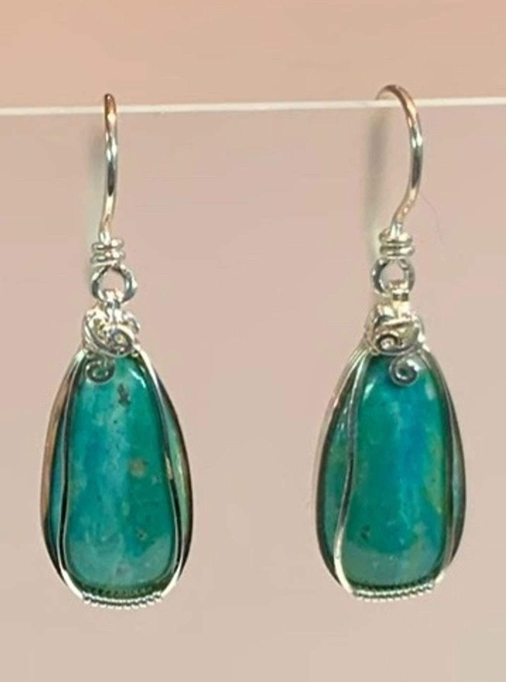 Peruvian Blue Opal earrings