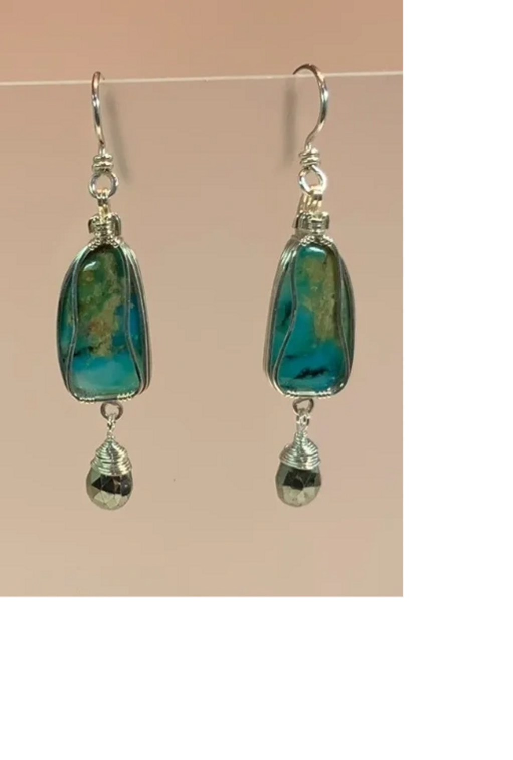 Peruvian Blue Opa earrings