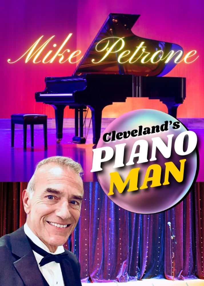 Mike Petrone, Cleveland's Piano Man logo and website cover photo.