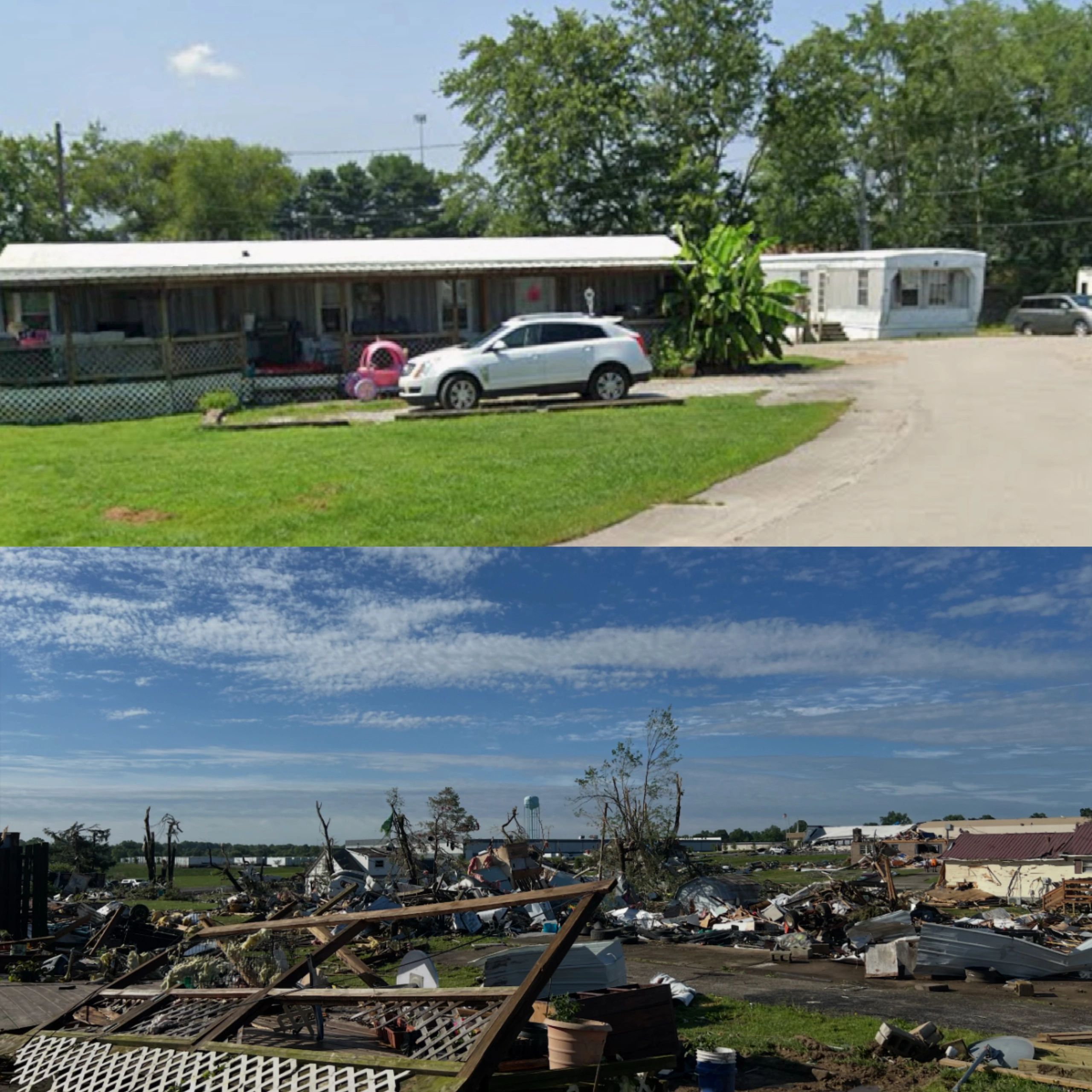 Before and After the EF4 Tornado London KY