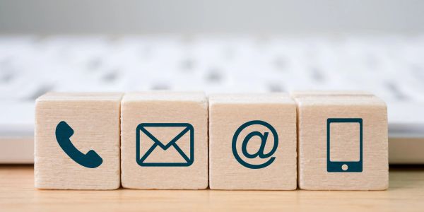 Phone, email and mobile contact icons representing property enquiries to St Clair Property Services.