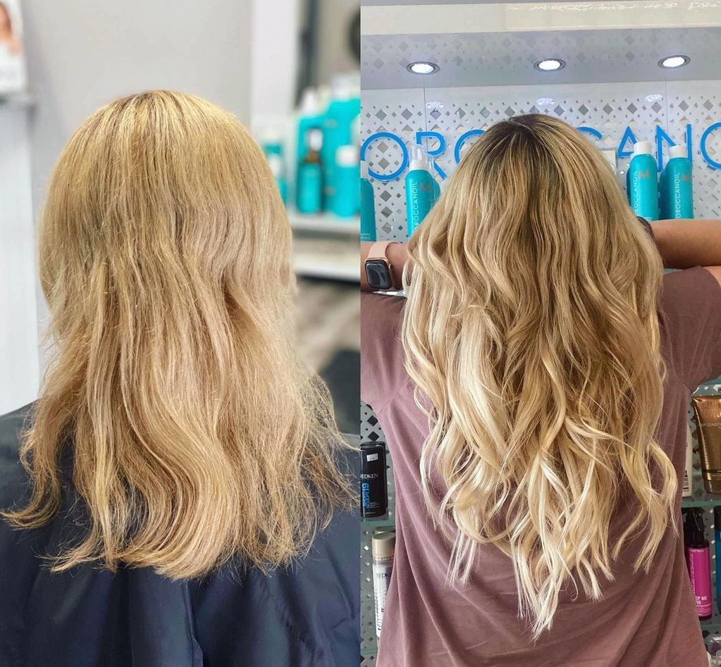 Balayage Blonde hair Extensions.