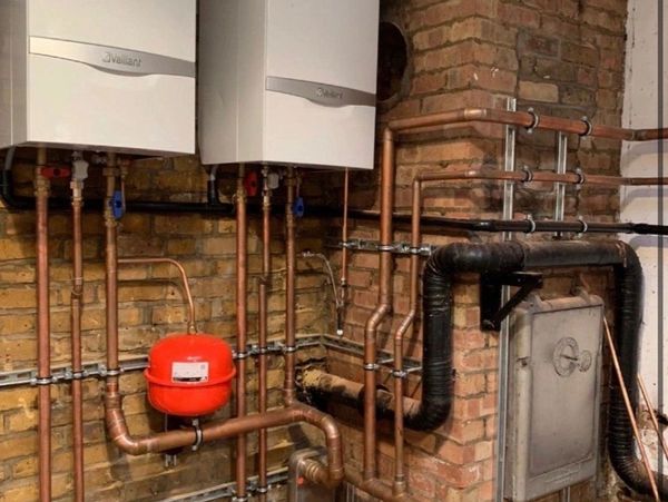 Vaillant boiler installation with full copper pipework and heating system upgrade