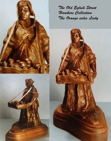 Bronze Old Eglish Street Hawker