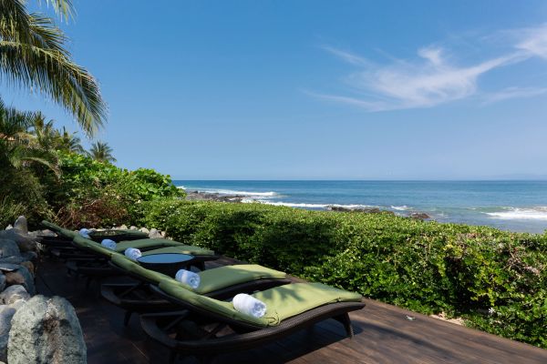 Lounge Chairs from Hotel in Troncones Beach