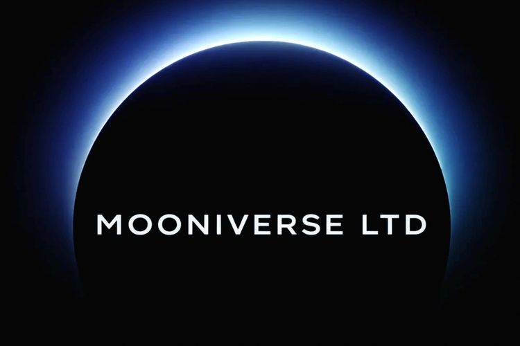 A glowing crescent behind a dark circle with 'MOONIVERSE LTD' text.