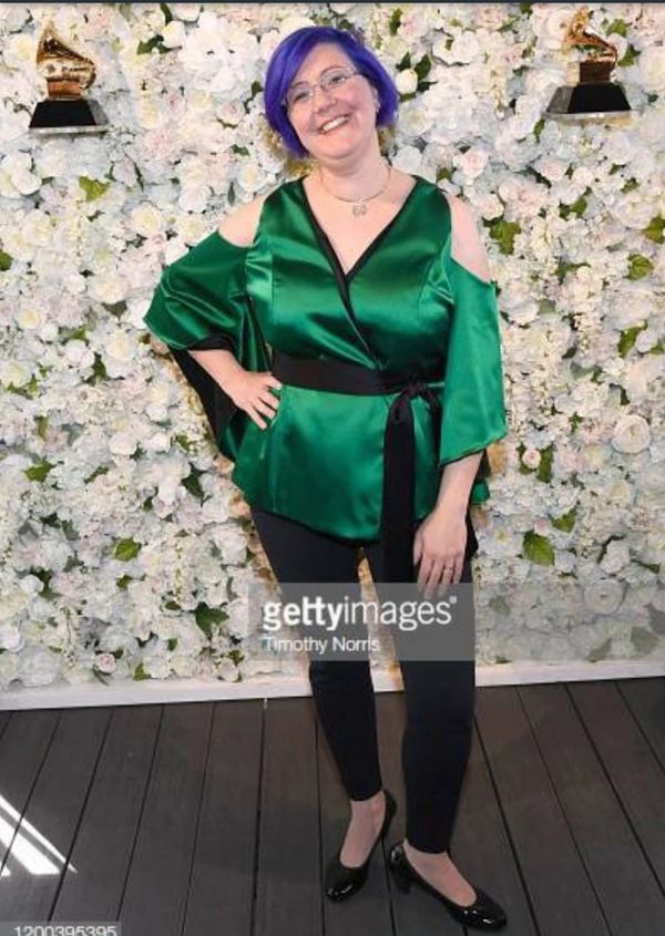 Tanaechi green shirt at Grammys