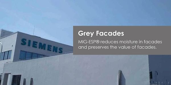 MIG-ESP® reduces moisture in facades and preserves their value of facades.