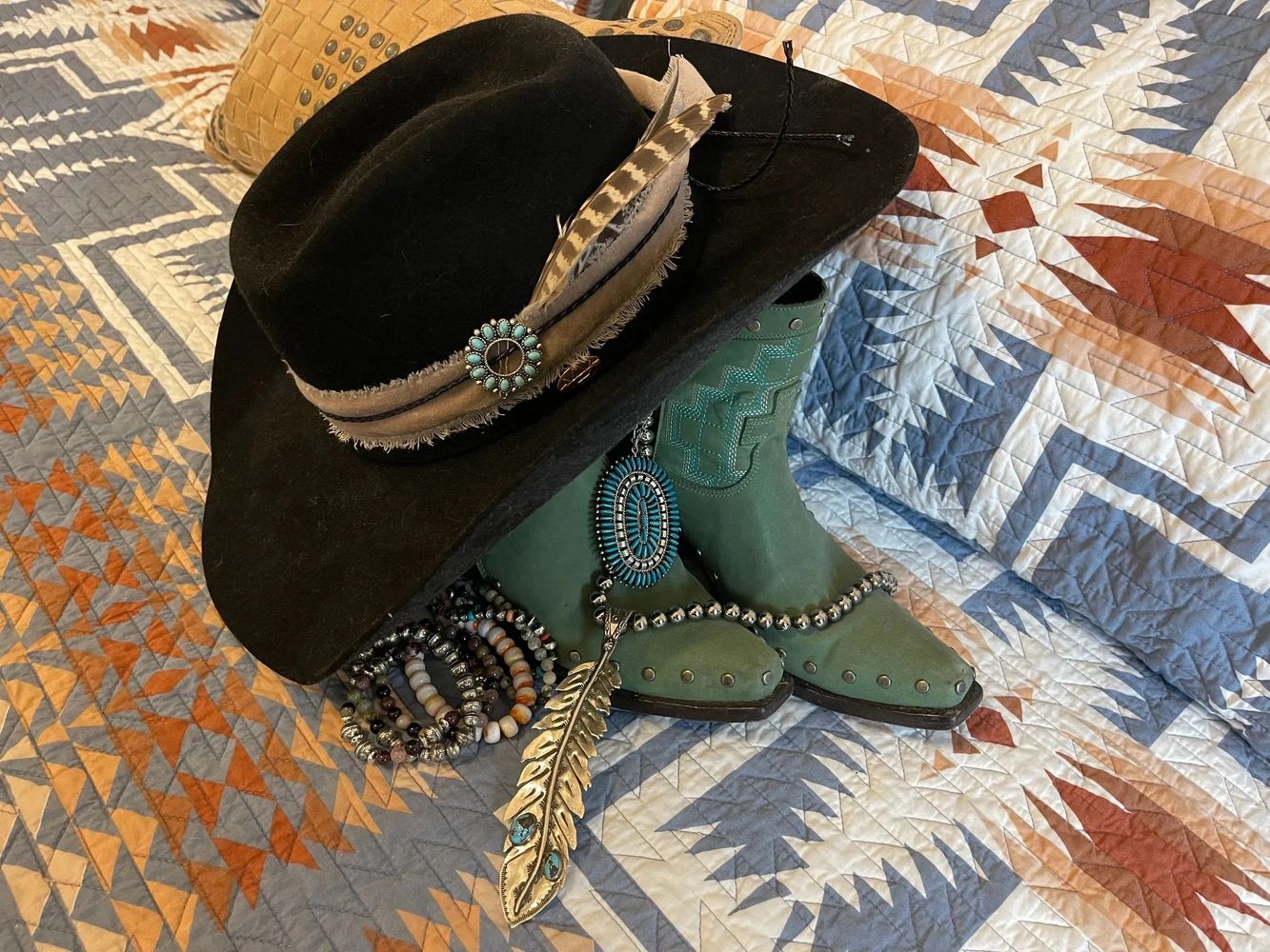 Shoes and cowboy hat