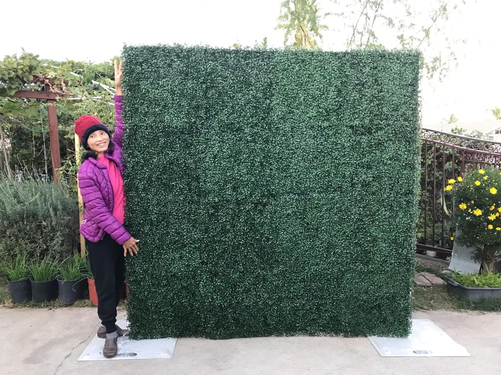 7ft  x 7ft grass backdrop wall