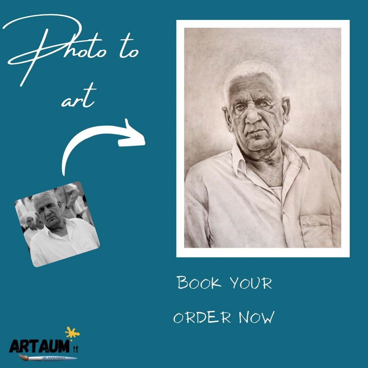 Photo turned into handmade art by artaum