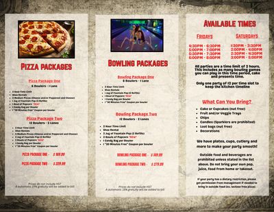 Pizza and Non-Pizza options