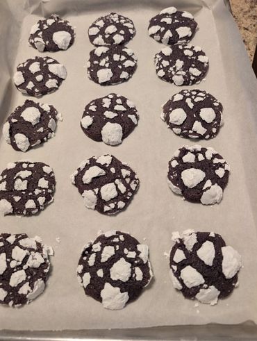 Ube Crinkle Cookies