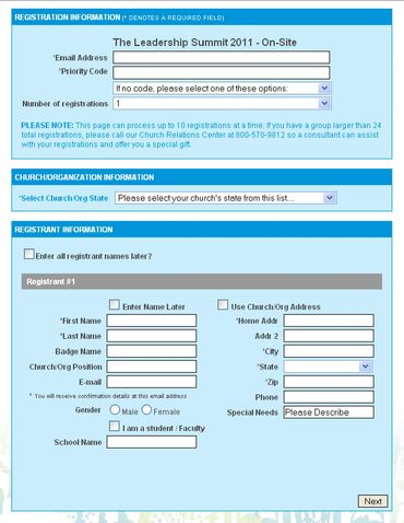 Previous registration form required too many fields which resulted in bad data hygiene.