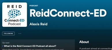 Spotify Reid Connected Podcast landing page