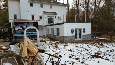 Beautiful new extension off the back of the home for beautiful family room.
