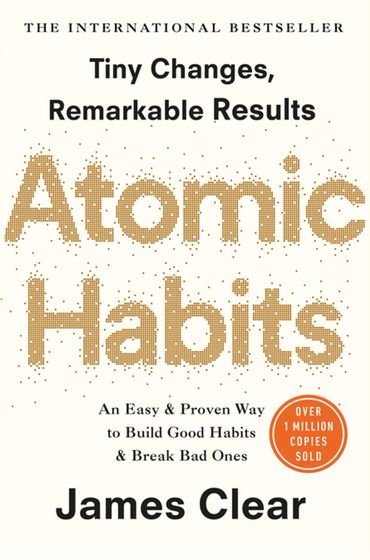 Cover of the bestselling book Atomic Habits by James Clear.
