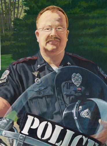Oil portrait of police