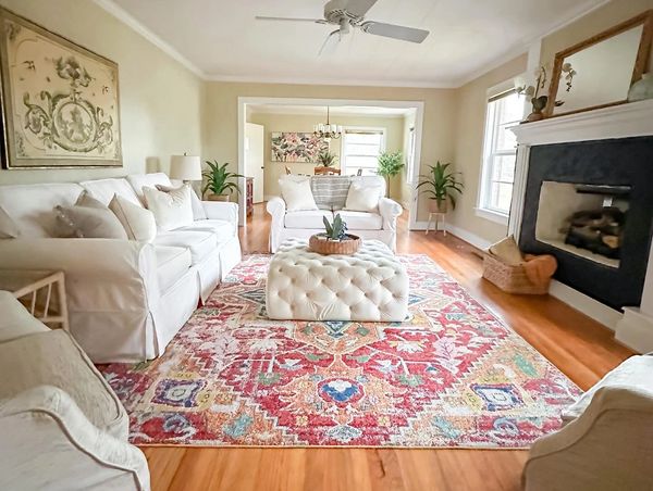 living room for real estate listing with home furnishings and accessories