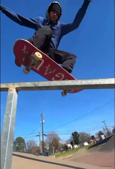 Joseph in mid flight with a Lipslide!