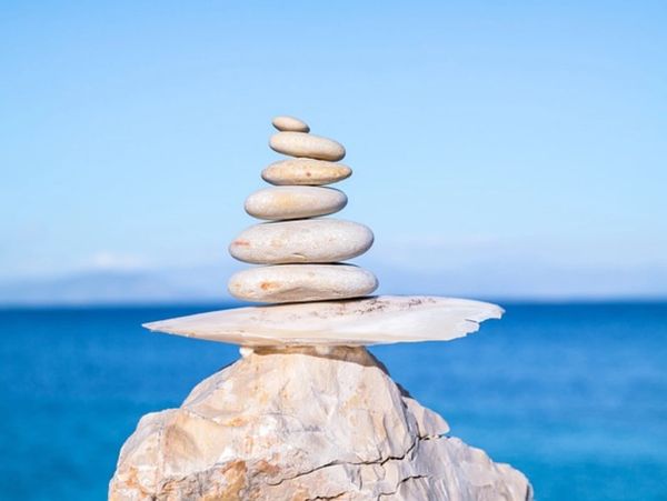 Mindfully stacked rocks