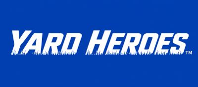 Logo reading 'Yard Heroes' on blue background.