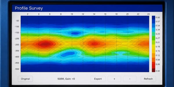 “Survey interpretation example illustrating how Texas Underground Water Surveys identifies potential