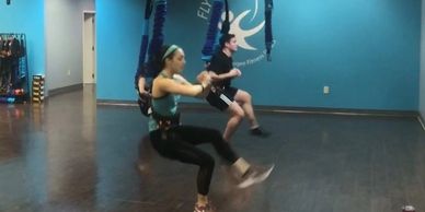 Bungee 101 is a 45 minute cardio-blasting, core-strengthening workout which utilizes resistance from