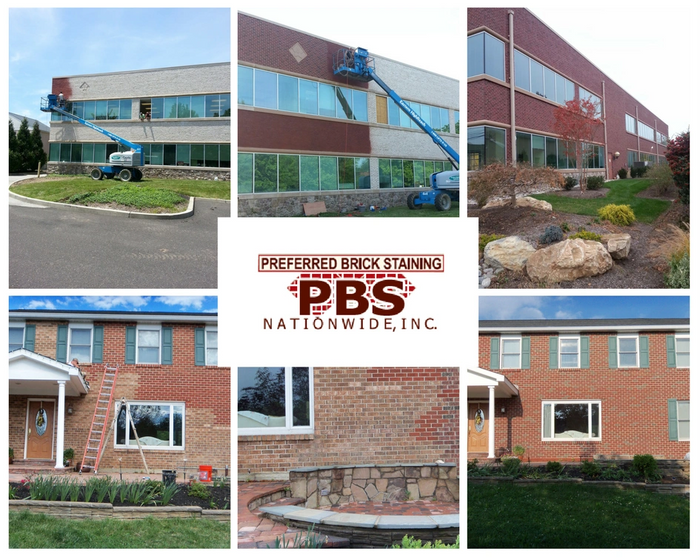 Residential and commercial brick staining  before and after
