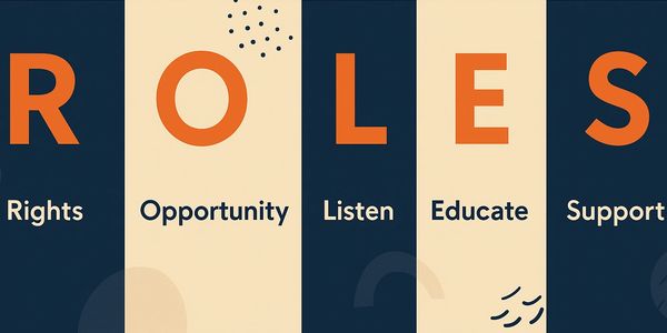 ROLES stands for Rights, Opportunity, Listen, Educate, Support — the core approach of our services.