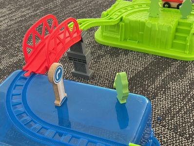 Train set used for Occupational Therapy and counselling play activities at Roles & Goals