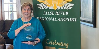 Airport Manager Yvonne Chenevert receives LA Airport of the Year Awardmfor False River Regional Airp