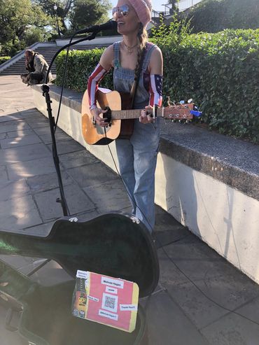 Melinda busking in NOLA, baby!