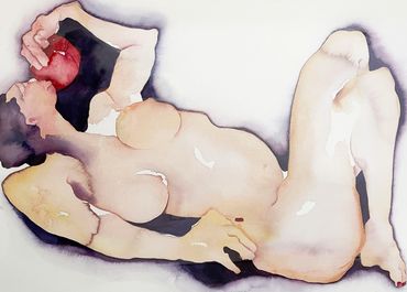 Eve With Her Apple
Watercolor