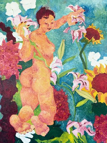 Amelia In Her Garden
Oil on Canvas
40" x 30" x 1.5"