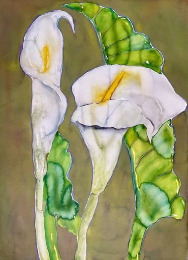 Calla Lilies
Original Watercolor & Cold Wax
Live Edge Deckle Mount
$1,400.00