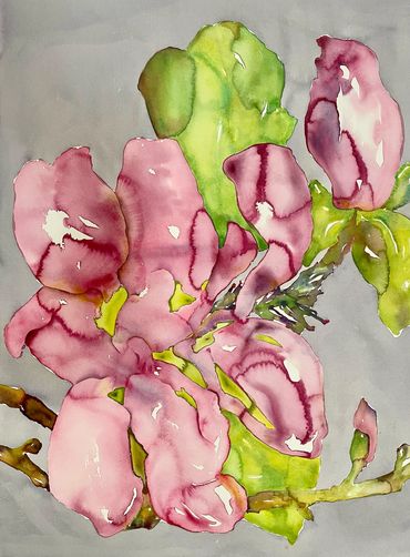 Magnolia Blossom
Original Watercolor & Cold Wax
Live Edge Deckle Mount
$1,400.00