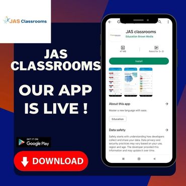 JAS Classrooms app is now live for download on Google Play Store.