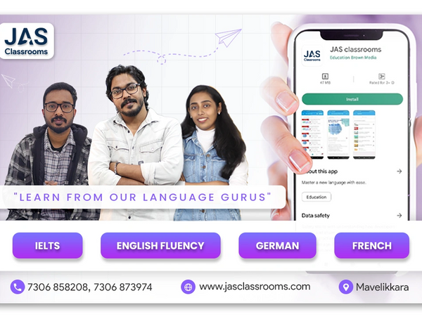 JAS Classrooms offers language learning for IELTS, English fluency, German, and French with expert tutors.
