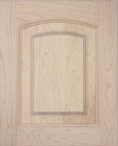 S04 Solid wood cabinet door, raised panel, Roman arch top, kitchen door