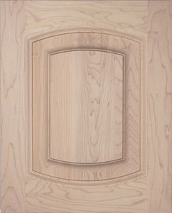 S05 Solid raised panel cabinet door, Roman arch top and bottom, kitchen door