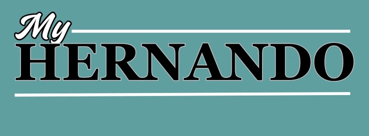 Text saying 'My HERNANDO' on teal background.