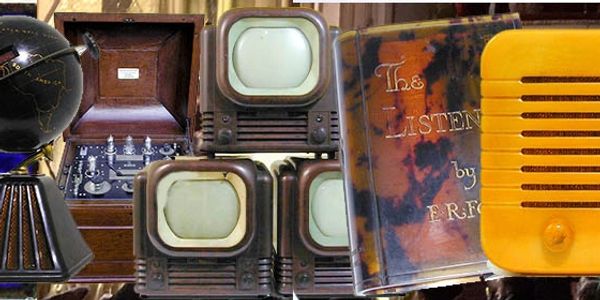 composite photo of radio and TV collectables