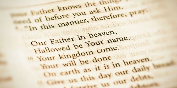 Artistic display of the Lord's Prayer for the 'KINGDOM OF GOD'.