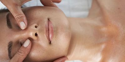 woman getting a relaxing massage