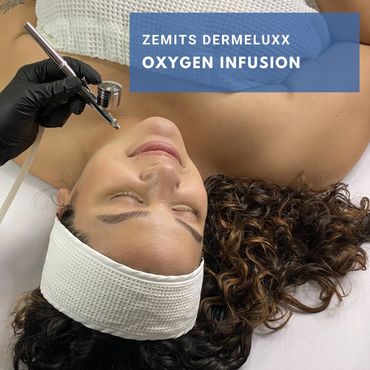 Woman enjoying the oxygen infusion Hydrodermabrasion/DermeLuxx