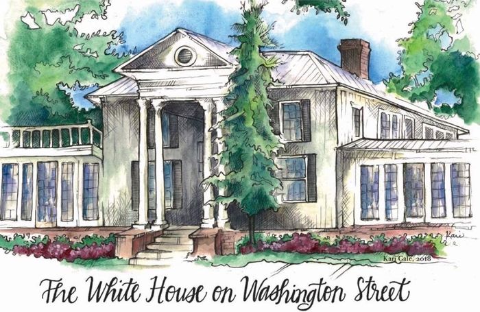 The White House on Washington Street - an original watercolor