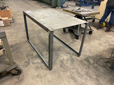 Table mount for a trailer.